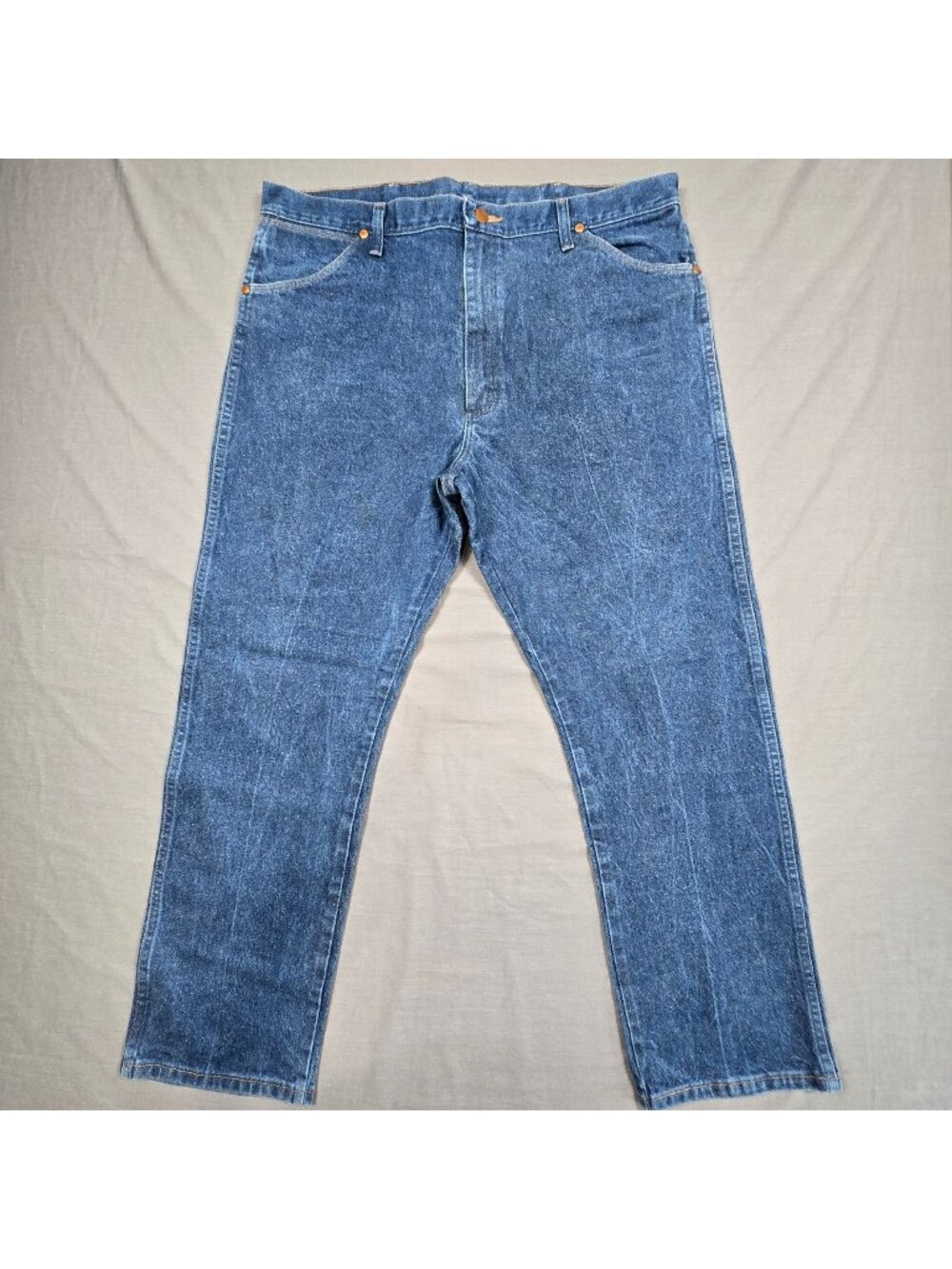 Wrangler 13MWZ Mens 40x30 Jeans Cowboy Cut Straight Fit Blue Denim Classic